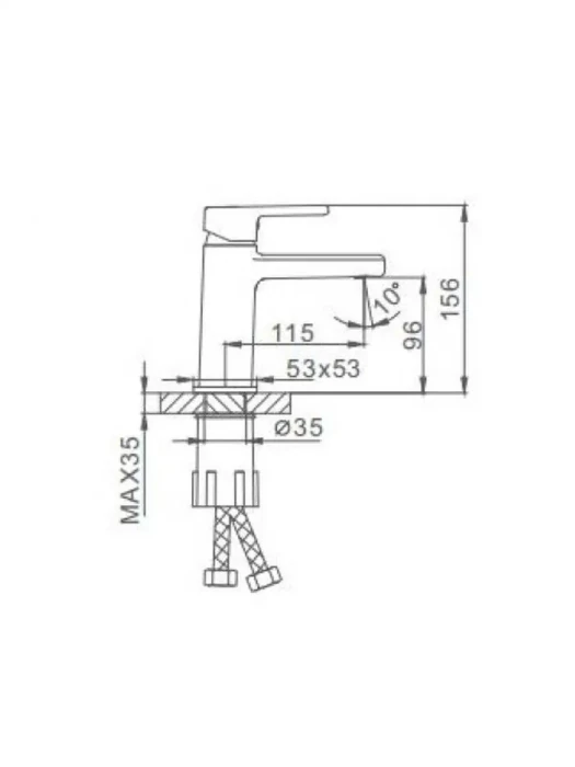Смеситель для раковины Frap F1060, однорычажный, латунь, хром