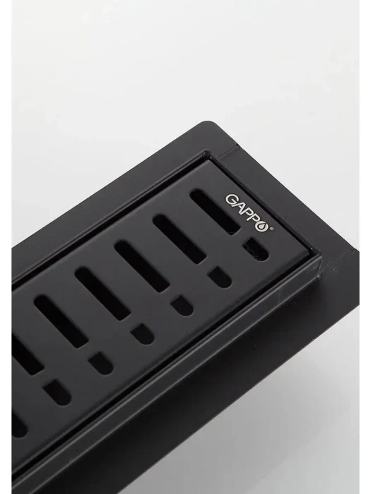 Душевой трап Gappo G87007-36 скрытого монтажа, чёрный матовый
