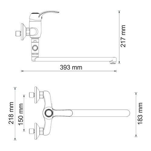 Смеситель для ванны Wasserkraft 1302L