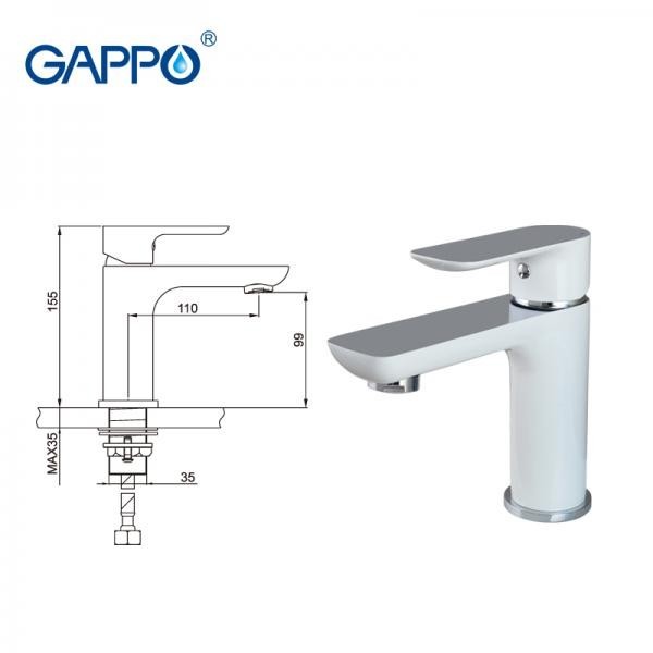 Смеситель для раковины Gappo G1048