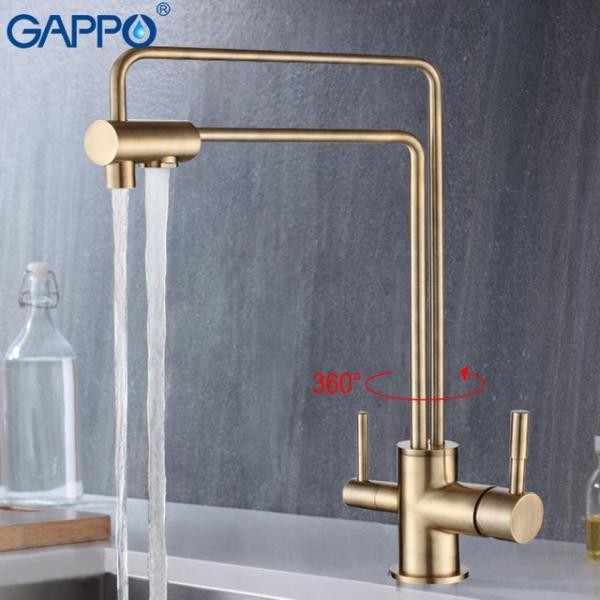 Смеситель для кухни с подключением к фильтру Gappo G4398-6