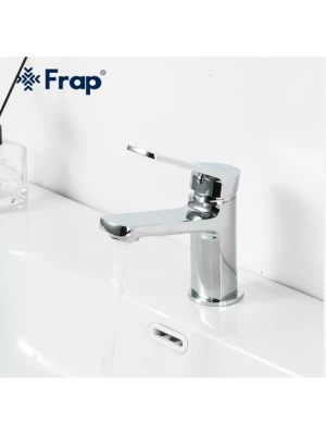 Смеситель для раковины Frap F1061, однорычажный, фиксированный излив, хром