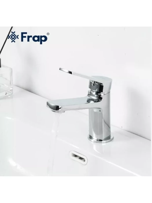 Смеситель для раковины Frap F1061, однорычажный, фиксированный излив, хром
