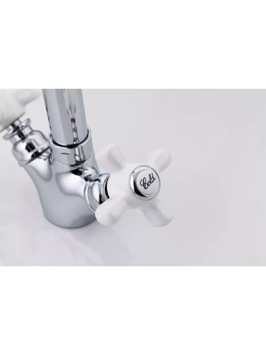 Смеситель для раковины Frap F1318, поворотный излив, двухвентильный, хром