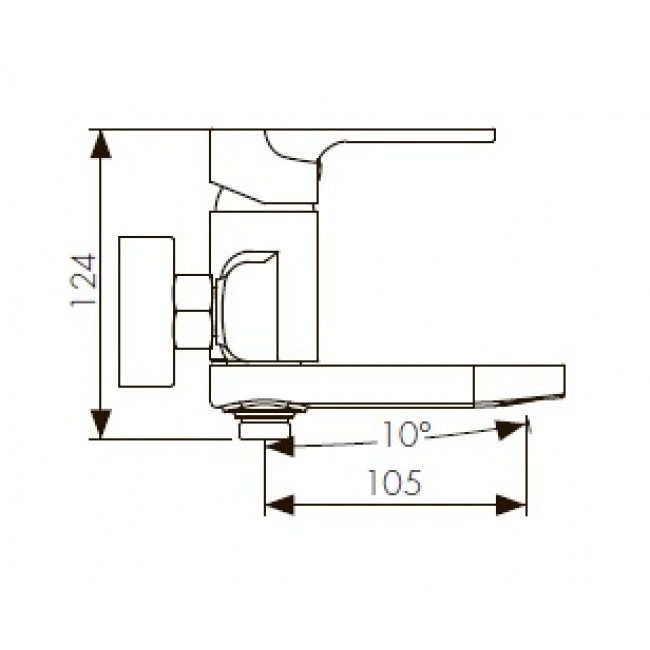 Смеситель для ванны KAISER Linear (59022)