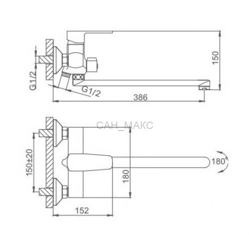 Смеситель для ванны Frud R22301