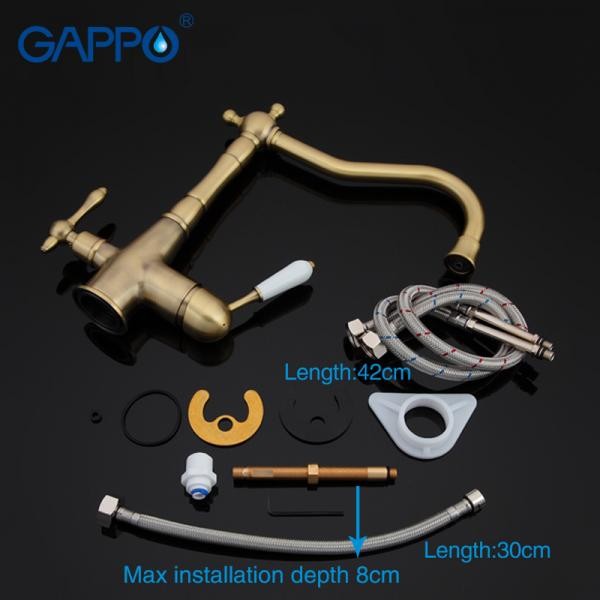Смеситель для кухни с подключением к фильтру Gappo G4391-4