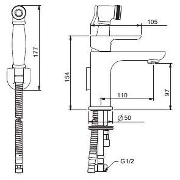 Смеситель для раковины Gappo G1048-1