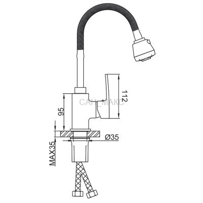 Смеситель для кухни с гибким изливом Frud R44151