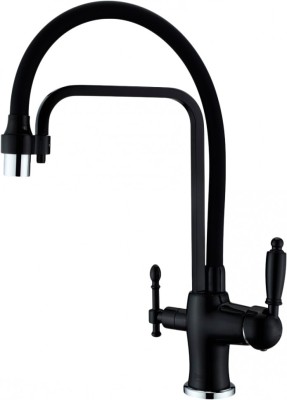 Смеситель для кухонной мойки ZORG Sanitary  (ZR 342-6 YF BLACK CLEAN WATER)