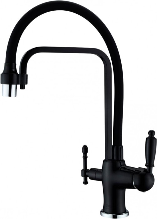 Смеситель для кухонной мойки ZORG Sanitary  (ZR 342-6 YF BLACK CLEAN WATER)