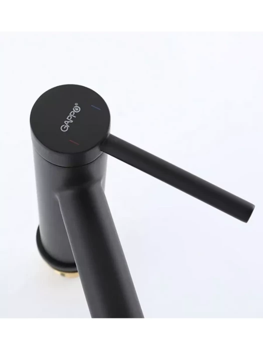 Смеситель для раковины Gappo G06 G1006-6, латунный, PVD покрытие, черный