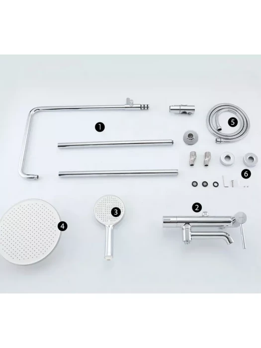 Душевая система Gappo G2406 G06, PVD-покрытие, латунь, цвет хром
