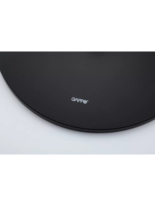 Верхний тропический душ Gappo G006-25 круглый, пластик, чёрный