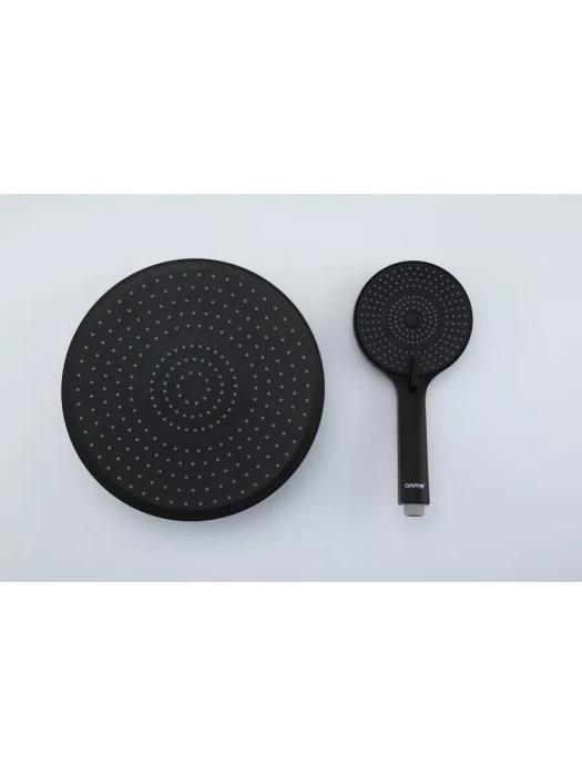 Верхний тропический душ Gappo G006-25 круглый, пластик, чёрный