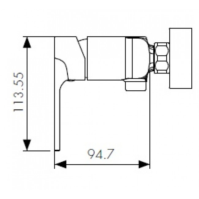 Смеситель для ванны KAISER Linear (59177)