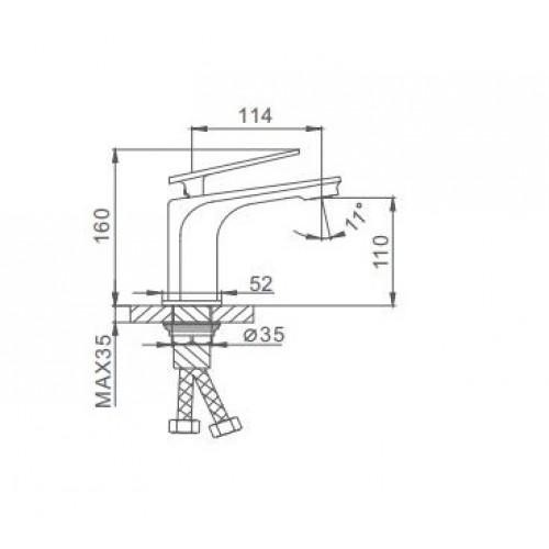 Смеситель для раковины Frap F1057