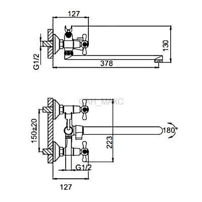 Смеситель для ванны Frud R22332