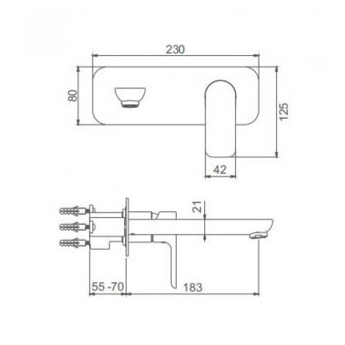 Смеситель для раковины Gappo G1048-22