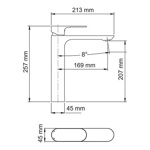 Смеситель для раковины Wasserkraft 5803H