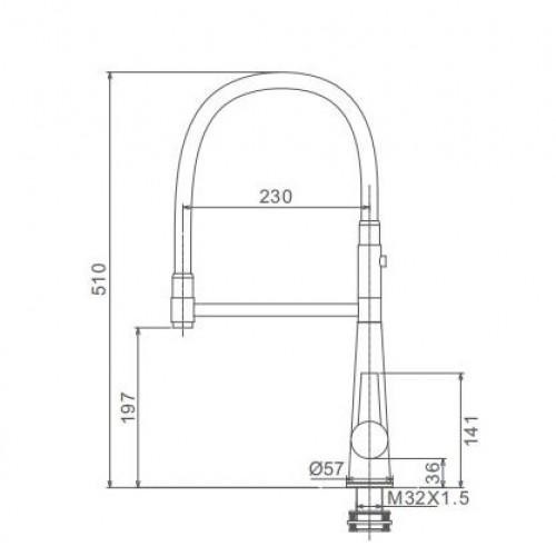Смеситель для кухни с гибким изливом GAPPO G4398-15