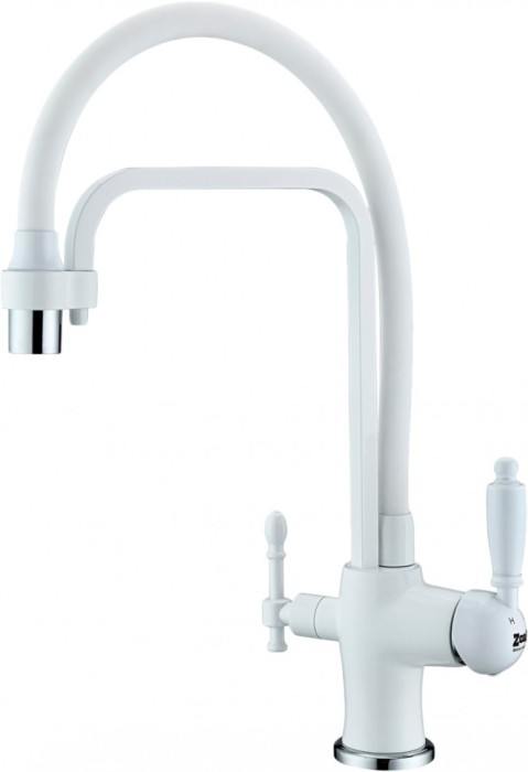 Смеситель для кухонной мойки ZORG Sanitary  (ZR 342-8 YF WHITE)