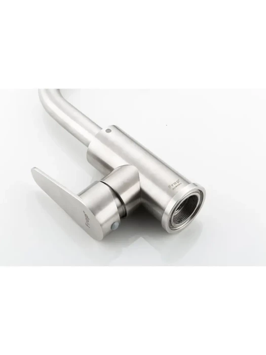 Смеситель Frap F1348, для раковины, поворотный излив, нержавеющая сталь