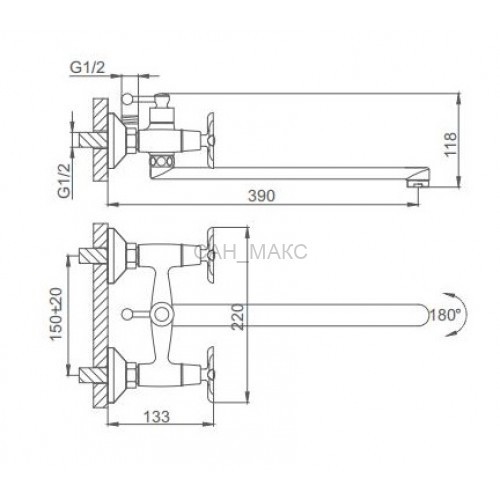 Смеситель для ванны Frud R22601