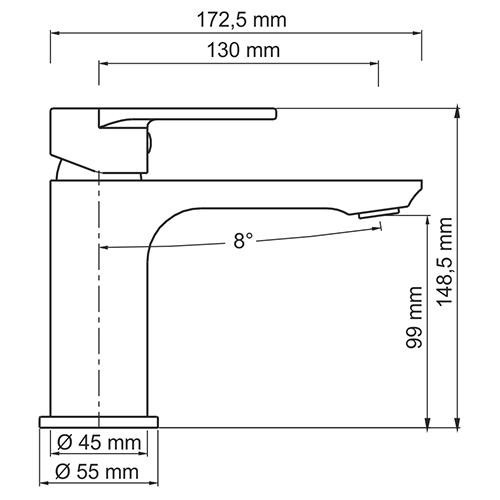 Смеситель для раковины Wasserkraft 7403