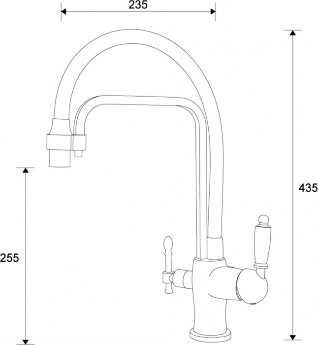 Смеситель для кухонной мойки ZORG Sanitary  (ZR 342-8 YF)