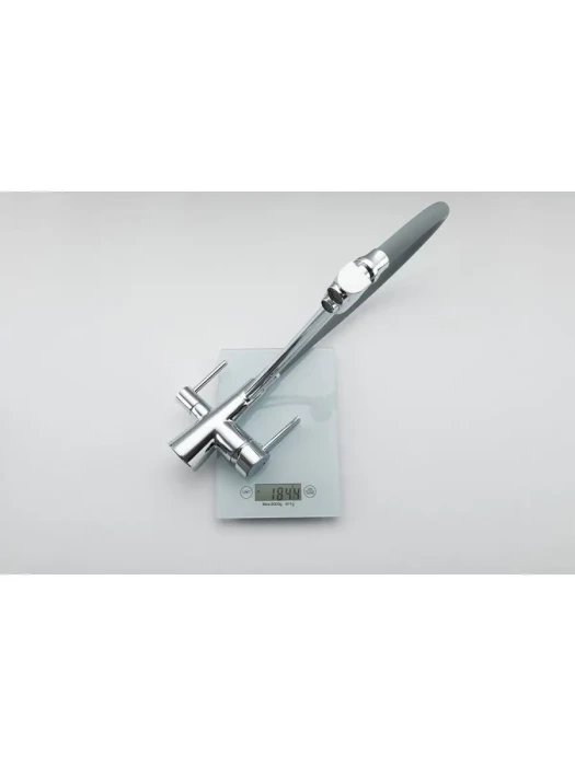 Смеситель для кухни с фильтром Gappo G4398-17, серый хром, 360°