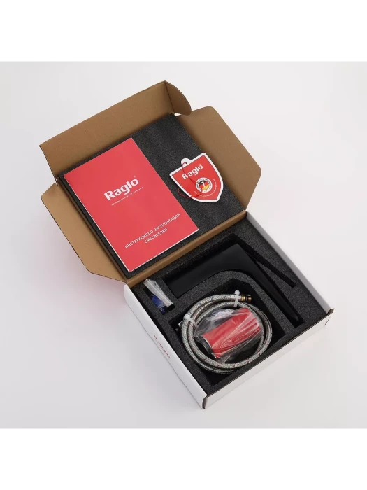 Смеситель Raglo R21.10.06, для раковины, аэратор, рычажной, черный