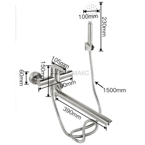 Смеситель для ванны Frap F22801