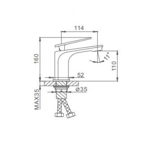 Смеситель для раковины Frap F1058