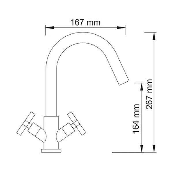 Смеситель для раковины Wasserkraft 7803