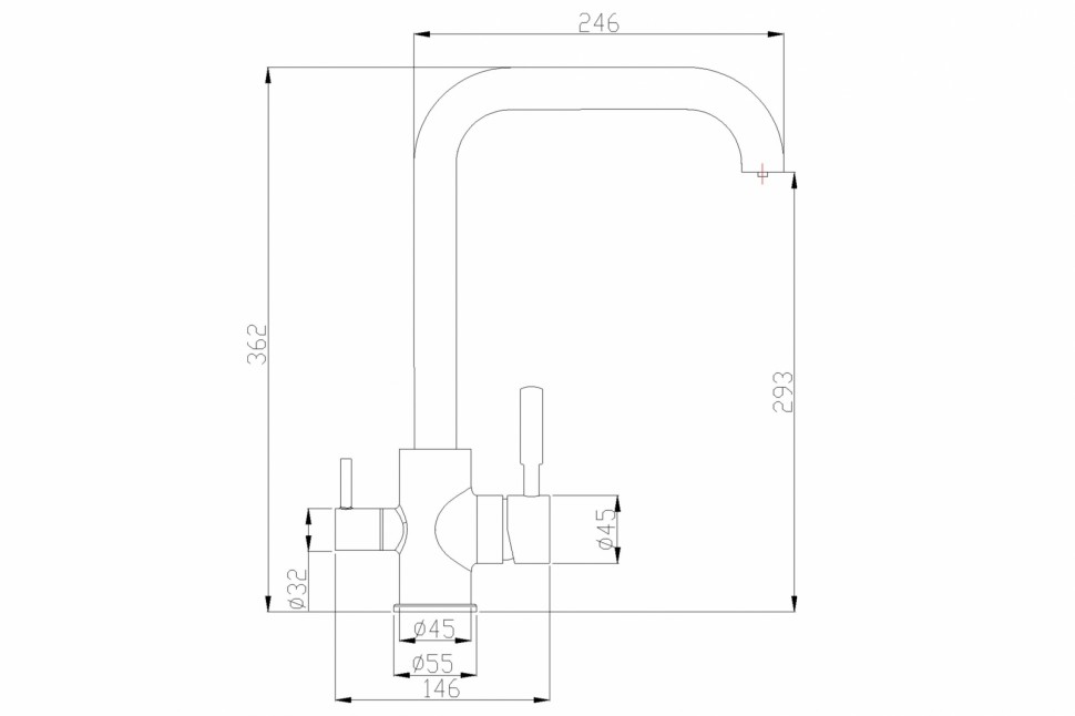 Смеситель для кухни ZORG Steel Hammer (SH 715 BLACK BR)