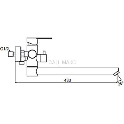 Смеситель для ванны Frap F22801-6