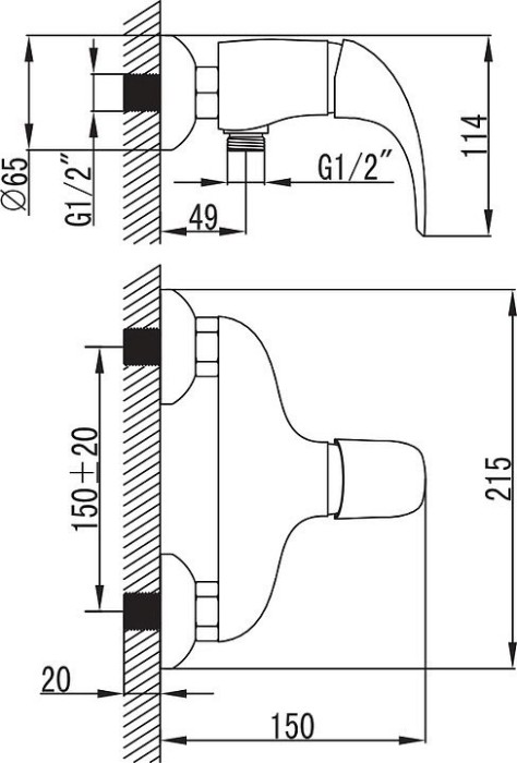 Смеситель для душа IDDIS Leaf (LEASB00I03)