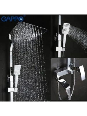 Душевая система Gappo G2407 с тропическим душем, латунь в цвете хром