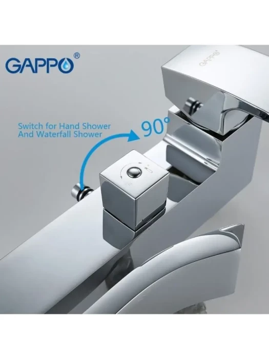 Душевая система Gappo G2407 с тропическим душем, латунь в цвете хром