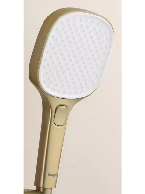Лейка для душа Raglo R450.52.03, 3-режима, подводка 1/2", золото