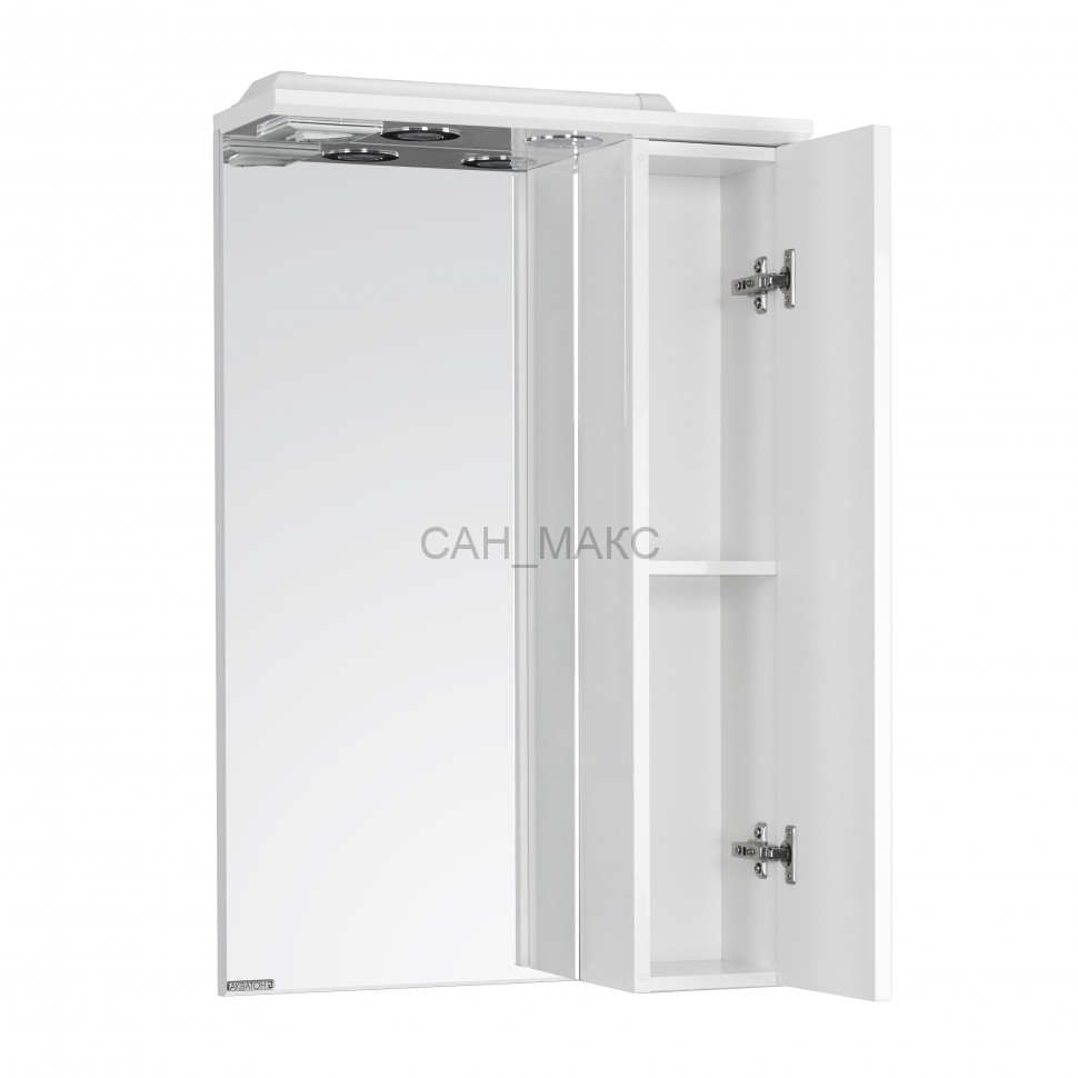 Зеркальный шкаф Aquaton Панда 50 R белый (1A007402PD01R)