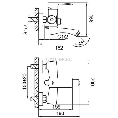 Смеситель для ванны Frud R30151