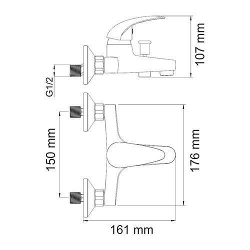 Смеситель для ванны Wasserkraft 2601
