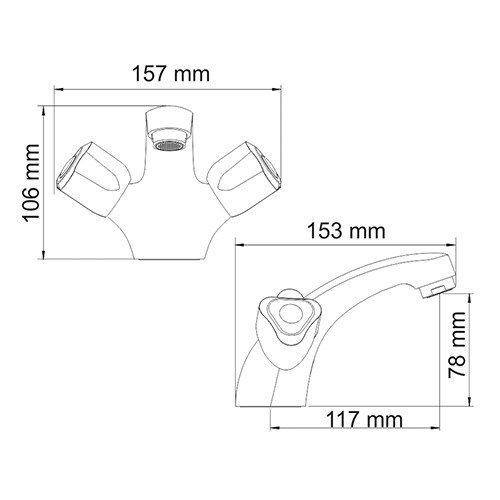 Смеситель для раковины Wasserkraft Amper 2903