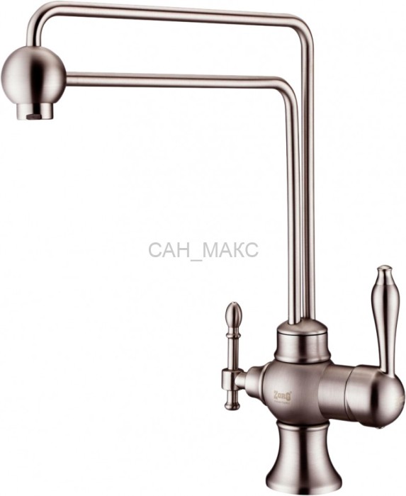 Смеситель для кухонной мойки ZORG Sanitary  (ZR 345 YF NICKEL)