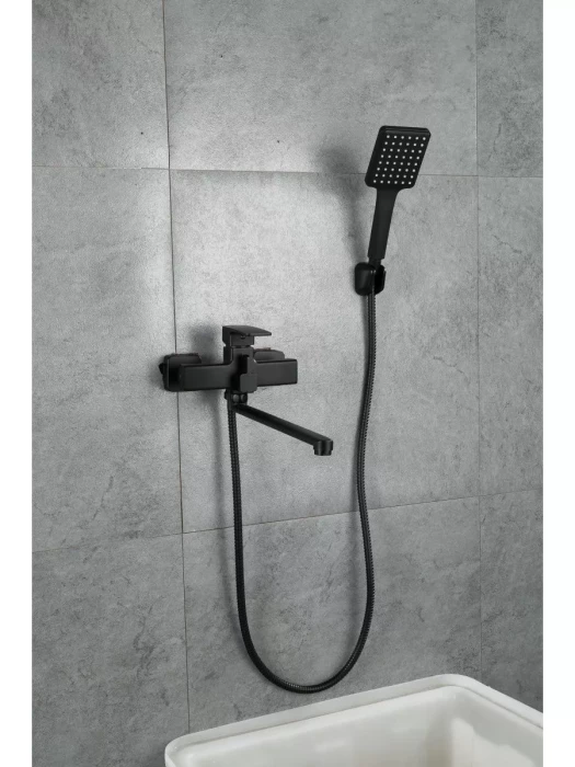 Смеситель FRUD R22152, для ванны, с душем, керамический картридж, черный