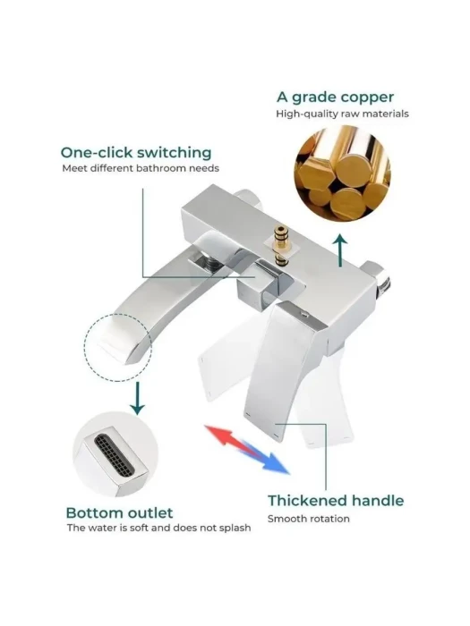 Душевая система Gappo G2407-11 настенная, латунь, хромированный