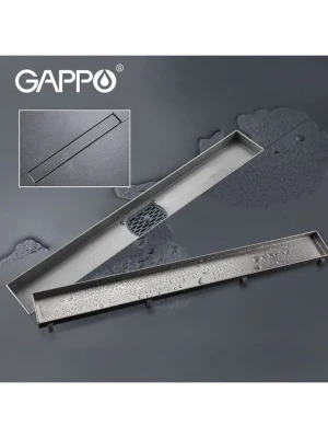 Душевой трап Gappo 88007-4 скрытого монтажа, нержавеющая сталь, сатин