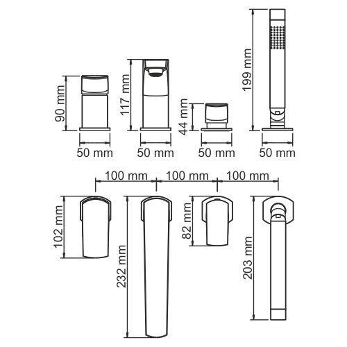 Смеситель на борт ванны Wasserkraft 2755